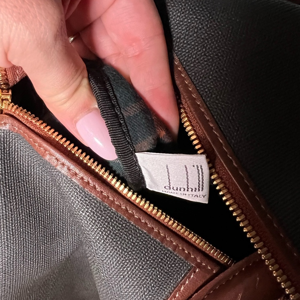 Dunhill Black and Brown Duffel Bag with Lock - Picture 14 of 15